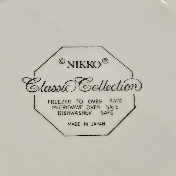 Nikko Christmastime Dinner Plate Set of 4 Original Box Octogon - Picture 4 of 12